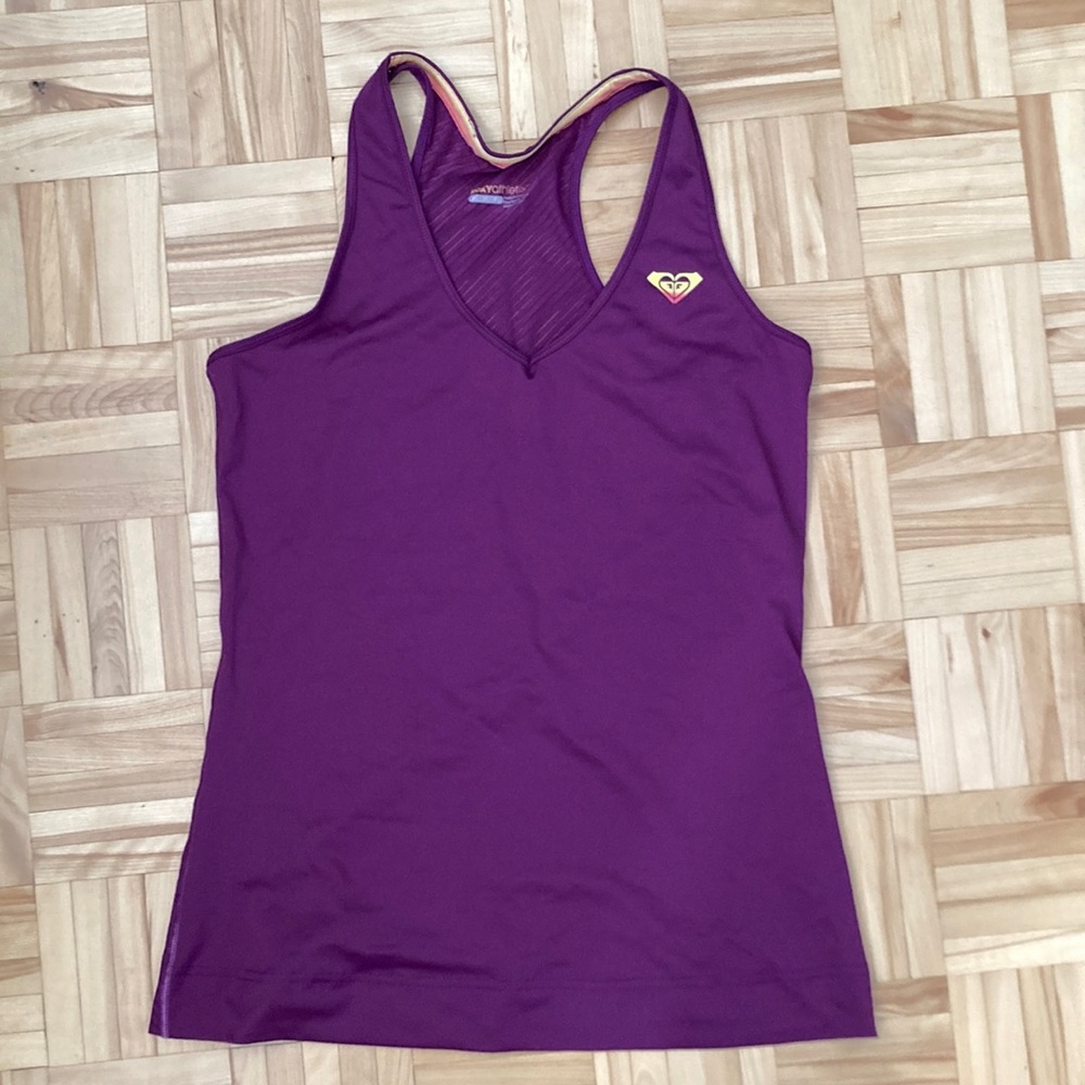 Roxy workout tank v-neck purple